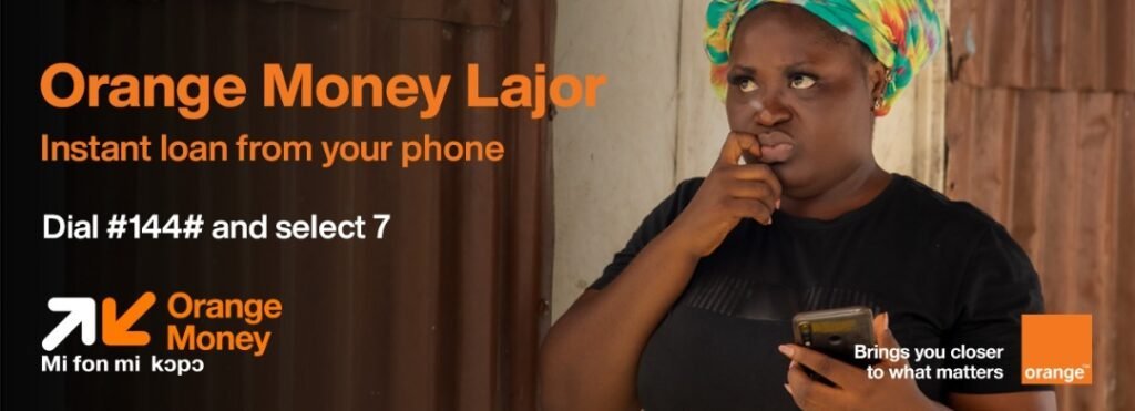 Orange Money Lajor: instant loan from your phone. Dial #144# and select 7.